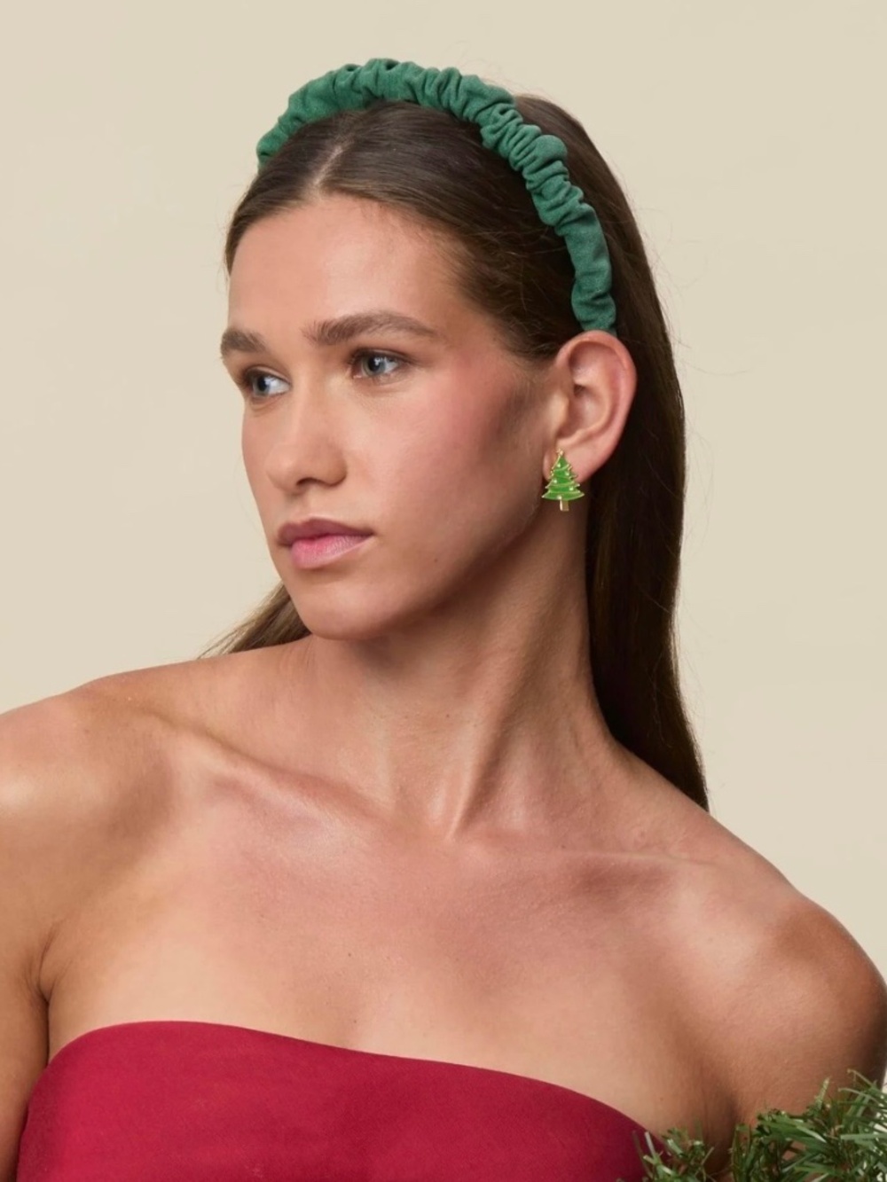 LELE SADOUGHI Jessie Evergreen Suede Leather Headband - Picture 5 of 11